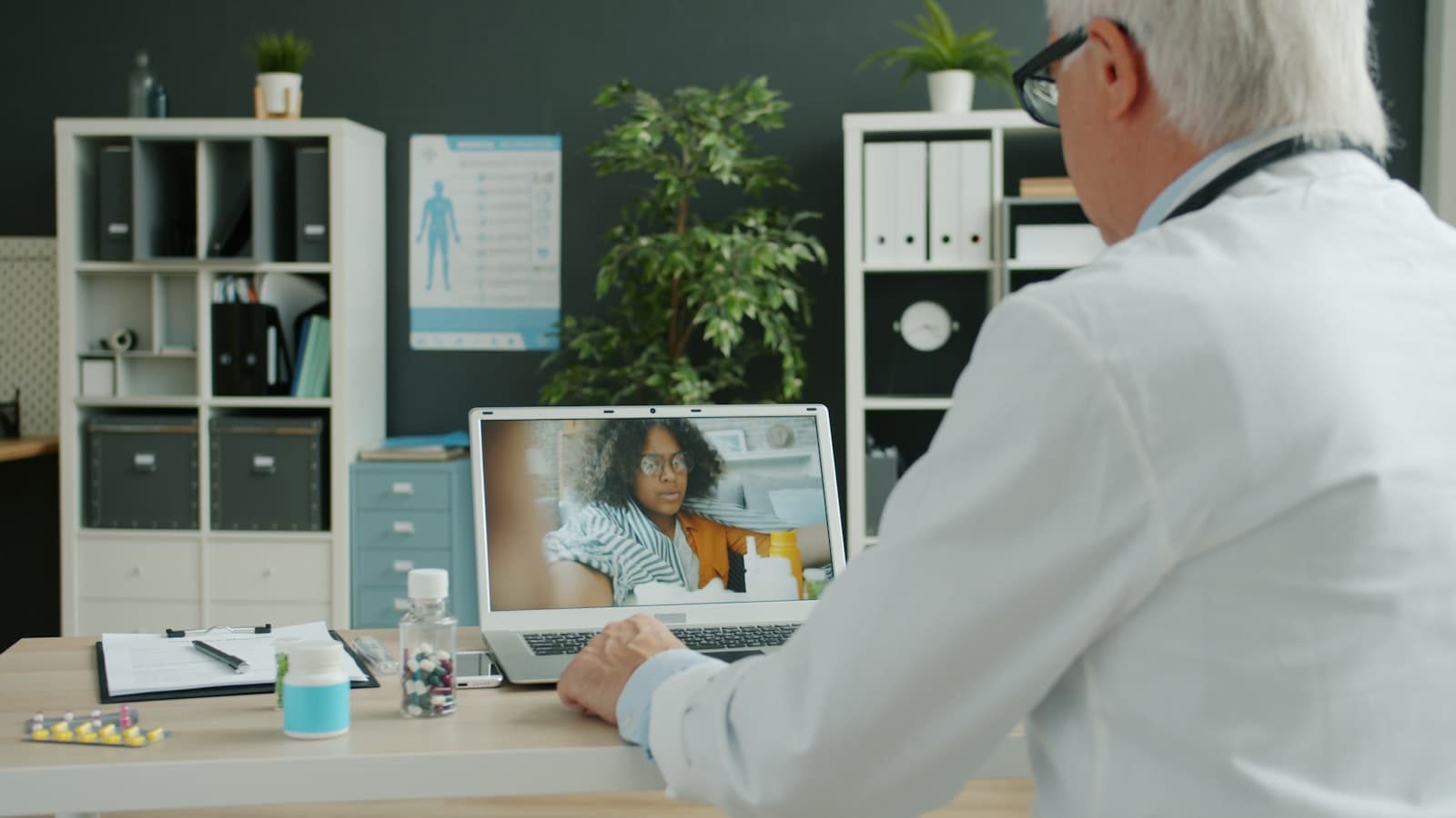 A private online healthcare consultation